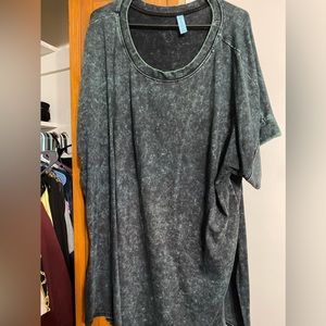 Hunter green acid look tshirt sz 3x